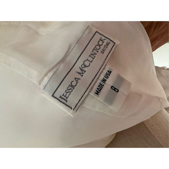 VTG Jessica McClintock Bridal Off the Shoulders Princess Ball Gown Prom Wedding - Picture 5 of 5